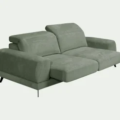 Canapé En Tissu|Canapé 4 Places*alinea Canapé 4 places avance recule en tissu doux - cèdre Vert