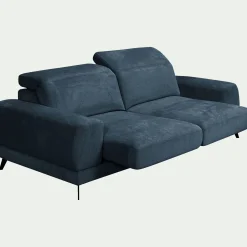 Canapé 4 Places*alinea Canapé 4 places avance recule en tissu doux - Bleu