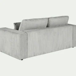 Canapé En Velours|Canapé 3 Places*alinea Canapé 3 places convertible en velours côtelé - borie Gris