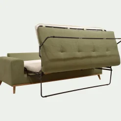 Canapé 4 Places*alinea Canapé 4 places conible en tissu Cosmo - kaki Vert