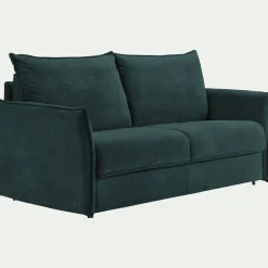 Canapé 4 Places*alinea Canapé 4 places convertible en tissu avec matelas densité 35kg/m3 - Bleu