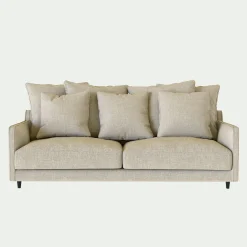 Canapé En Lin|Canapé En Tissu*alinea Canapé 4 places convertible matelas bultex en tissu mixte - alpilles Beige