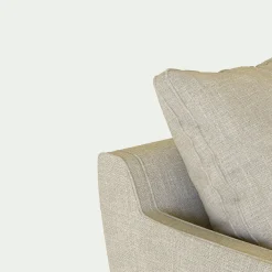 Canapé En Lin|Canapé En Tissu*alinea Canapé 4 places convertible matelas bultex en tissu mixte - alpilles Beige