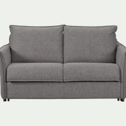 Canapé 4 Places*alinea Canapé 4 places convertible en tissu Stella avec matelas densité 25kg/m3 - Gris anthracite