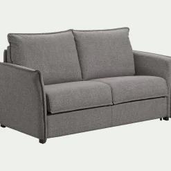 Canapé 4 Places*alinea Canapé 4 places convertible en tissu Stella avec matelas densité 25kg/m3 - Gris anthracite