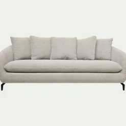 Canapé 3 Places*alinea Canapé 3 places convertible en tissu tramé - roucas Beige