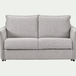 Canapé En Tissu|Canapé 4 Places*alinea Canapé 4 places convertible en tissu Stella avec matelas densité 25kg/m3 - borie Gris