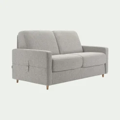 Canapé En Tissu|Canapé 3 Places*alinea Canapé 3 places convertible en tissu matelas densité 25kg/m3 - borie Gris