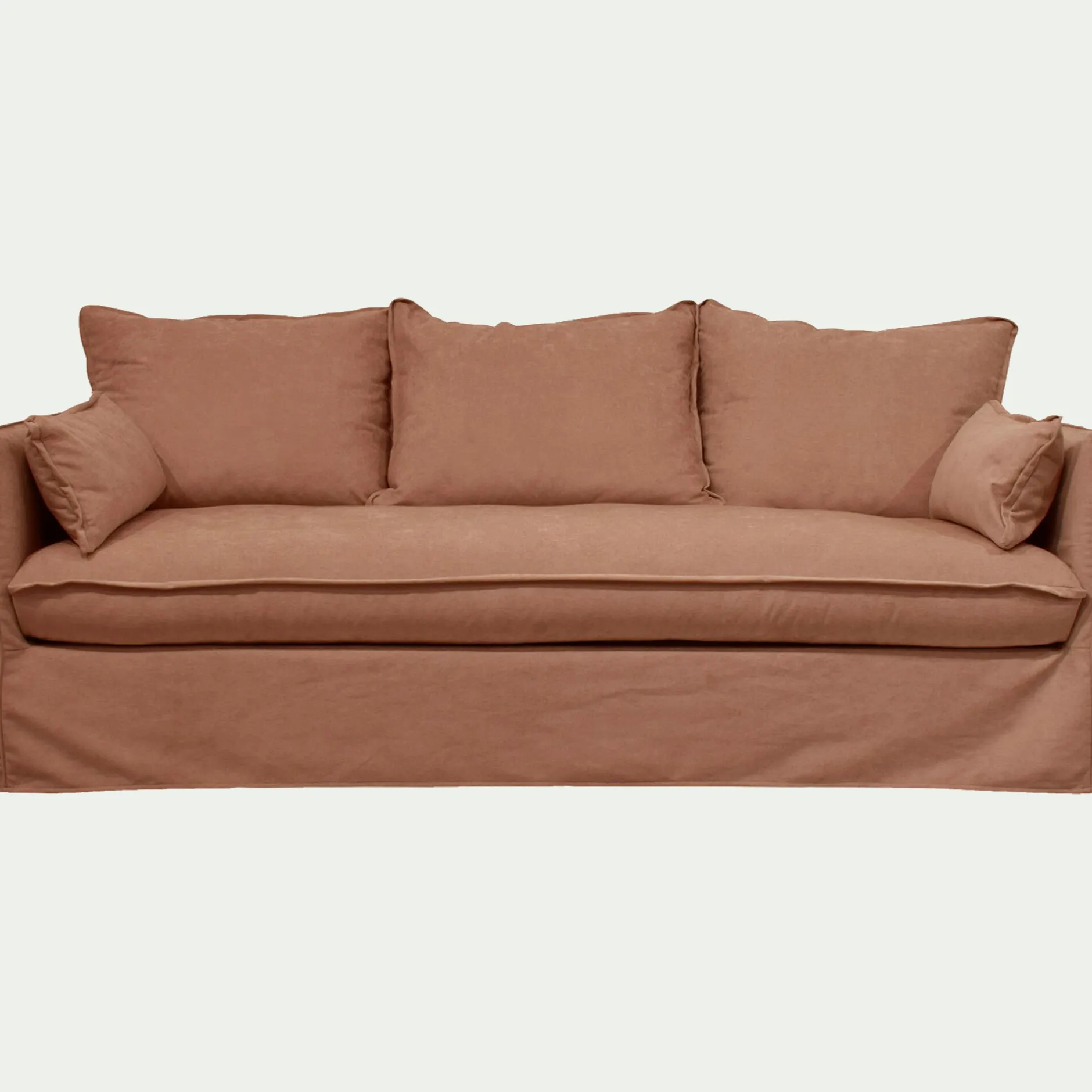 Canapé 4 Places*alinea Canapé 4 places convertible en tissu wind - terracotta Marron