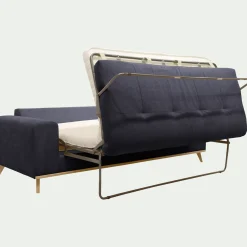 Canapé En Tissu|Canapé 4 Places*alinea Canapé 4 places convertible en tissu Crown - calabrun Bleu