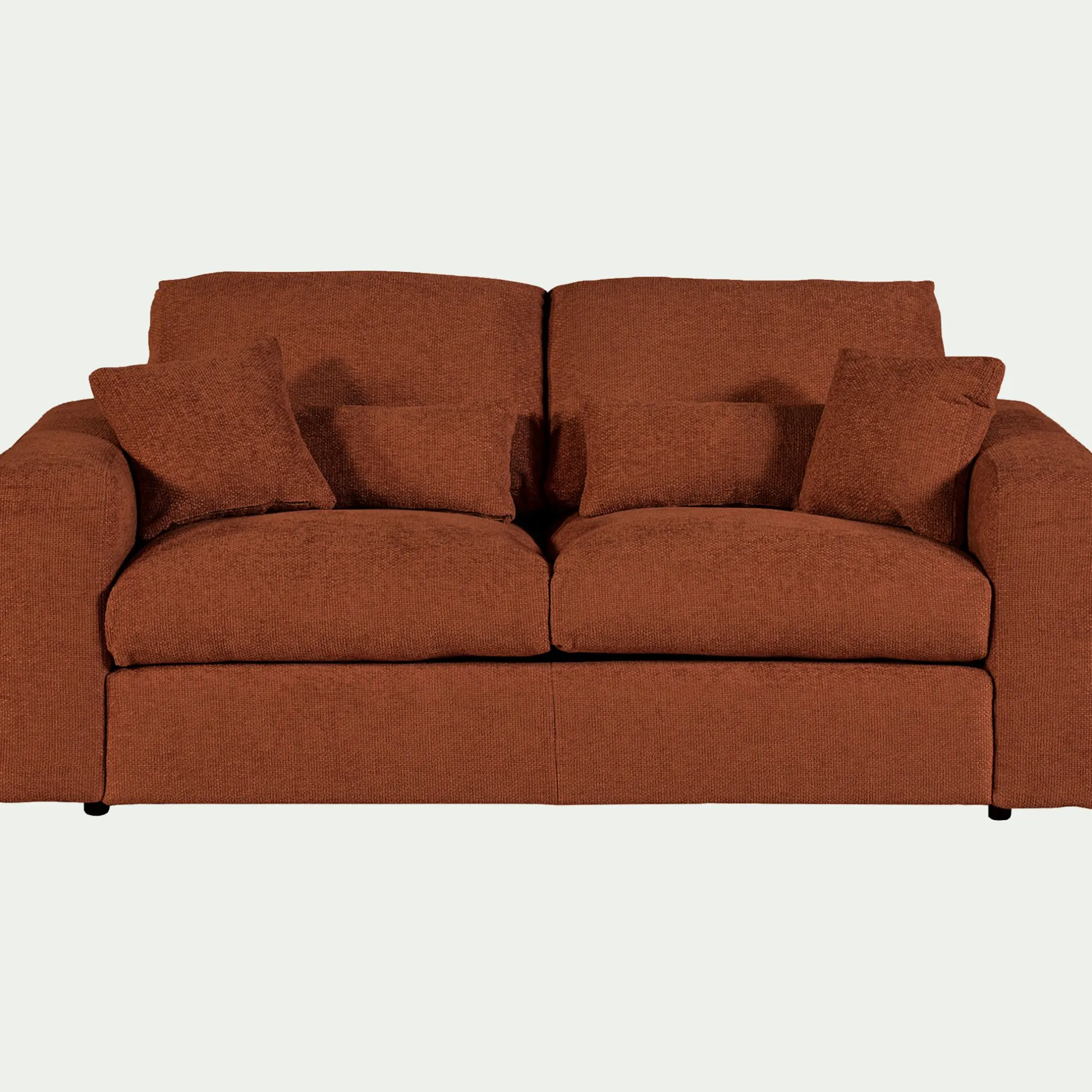 Canapé En Velours|Canapé 3 Places*alinea Canapé 3 places convertible en tissu chenille benjo - brun rustrel Marron