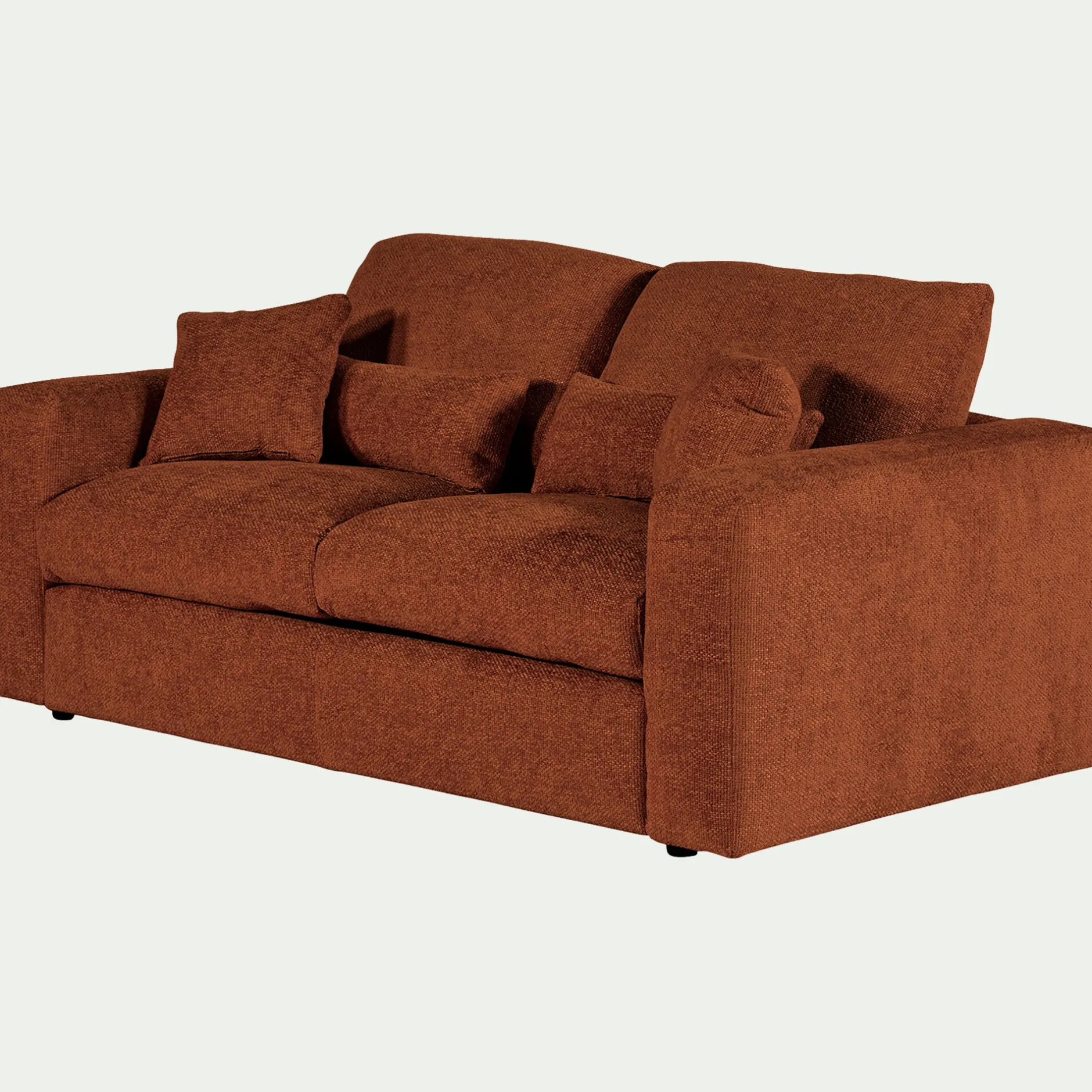 Canapé En Velours|Canapé 3 Places*alinea Canapé 3 places convertible en tissu chenille benjo - brun rustrel Marron