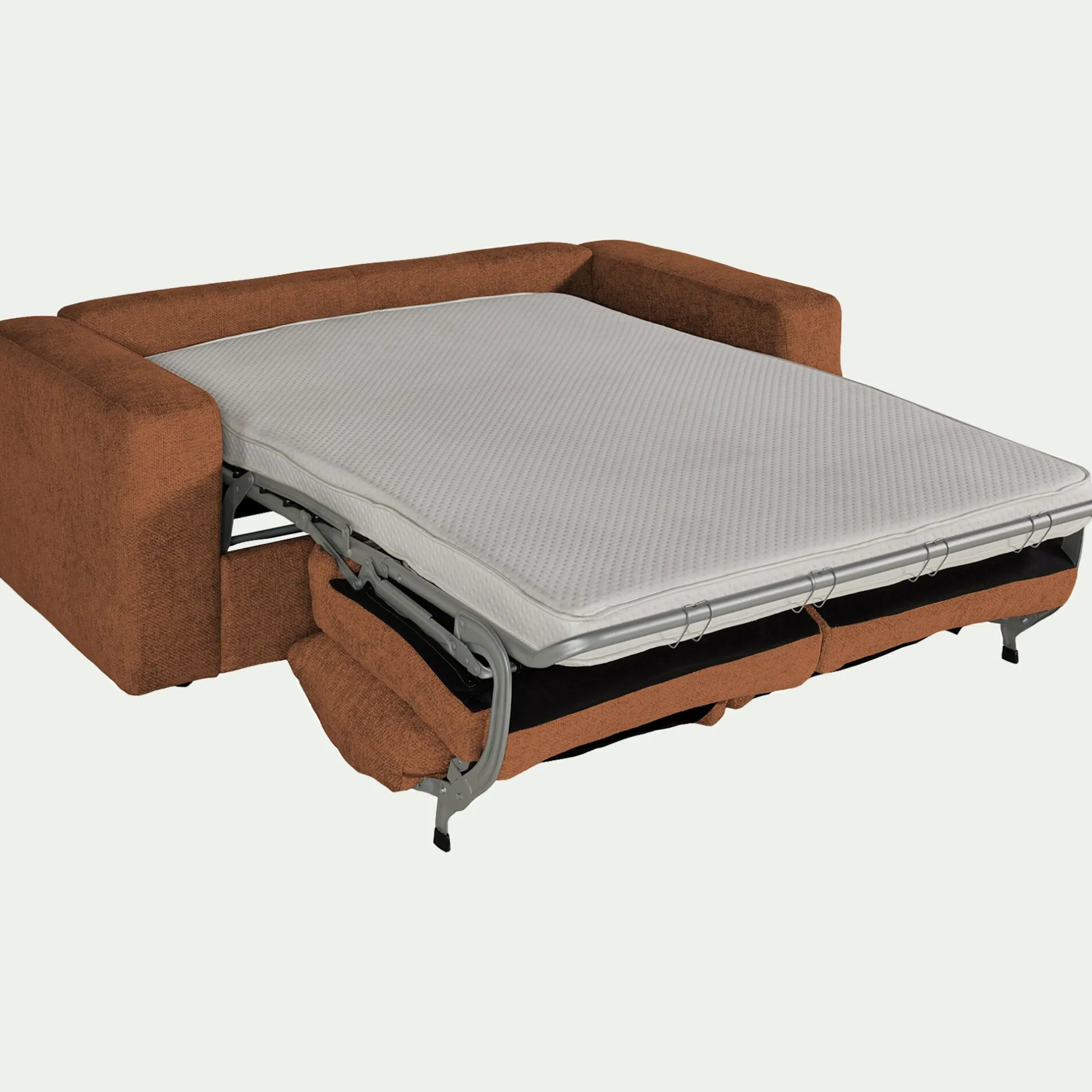 Canapé En Velours|Canapé 3 Places*alinea Canapé 3 places convertible en tissu chenille benjo - brun rustrel Marron