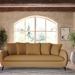 Canapé 4 Places*alinea Canapé 4 places convertible en tissu tramé - bronze Marron