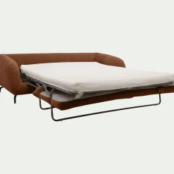 Canapé En Tissu|Canapé 4 Places*alinea Canapé 4 places convertible en tissu tramé - brun rustrel Marron