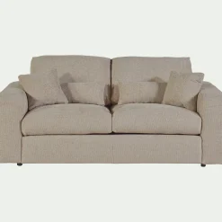 Canapé En Velours|Canapé 3 Places*alinea Canapé 3 places convertible en tissu chenille benjo - roucas Beige