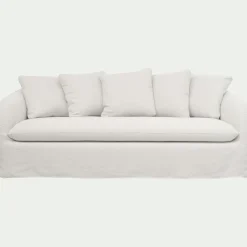 Canapé 4 Places*alinea Canapé 4 places convertible en lin - Blanc