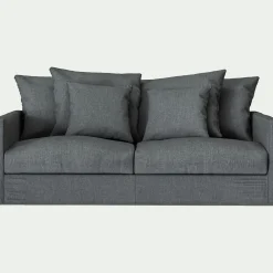 Canapé En Lin|Canapé En Tissu*alinea Canapé 3 places convertible en tissu - Gris ardoise