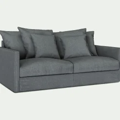 Canapé En Lin|Canapé En Tissu*alinea Canapé 3 places convertible en tissu - Gris ardoise