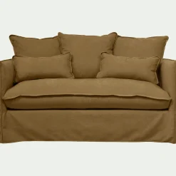 Canapé 2 Places*alinea Canapé 2 places convertible en tissu wind - bronze Marron