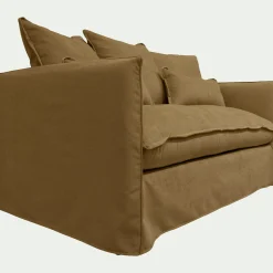 Canapé 2 Places*alinea Canapé 2 places convertible en tissu wind - bronze Marron