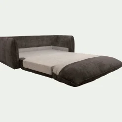 Canapé 3 Places*alinea Canapé 3 places convertible en tissu Eden - Marron