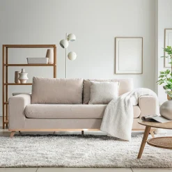 Canapé En Tissu|Canapé 3 Places*alinea Canapé 3 places convertible en tissu Crown - roucas Beige