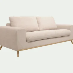 Canapé En Tissu|Canapé 3 Places*alinea Canapé 3 places convertible en tissu Crown - roucas Beige
