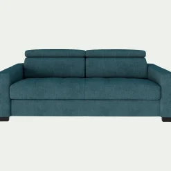 Canapé 3 Places|Canapé Convertible*alinea Canapé 3 places convertible matelas Bultex en tissu monclar avec accoudoirs 20cm - niolon Bleu