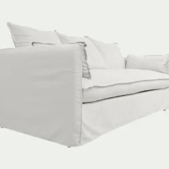 Canapé 4 Places*alinea Canapé 4 places convertible en tissu wind - écru Blanc