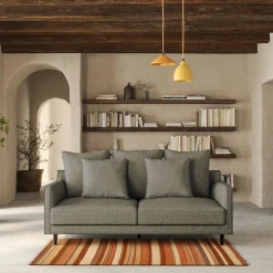 Canapé En Lin|Canapé En Tissu*alinea Canapé 3 places conible matelas Bultex tissu mixte - cedre Vert