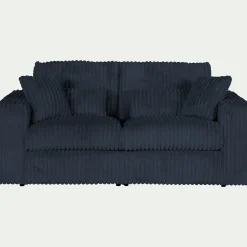 Canapé En Velours|Canapé Convertible*alinea Canapé 3 places convertible en velours côtelé bita - calabrun Bleu
