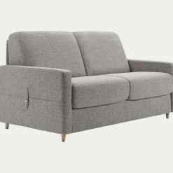 Canapé 4 Places*alinea Canapé 4 places convertible en tissu matelas densité 35kg/m3 - Gris