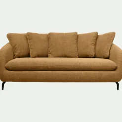 Canapé En Tissu|Canapé 3 Places*alinea Canapé 3 places convertible en tissu tramé - bronze Marron