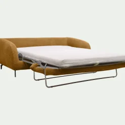 Canapé En Tissu|Canapé 3 Places*alinea Canapé 3 places convertible en tissu tramé - bronze Marron