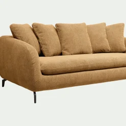 Canapé En Tissu|Canapé 3 Places*alinea Canapé 3 places convertible en tissu tramé - bronze Marron