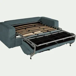 Canapé En Velours|Canapé 3 Places*alinea Canapé 3 places convertible en tissu chenille benjo - calaluna Bleu