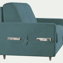 Canapé En Velours|Canapé 4 Places*alinea Canapé 4 places convertible en tissu Stella densité 25kg/m3 - Bleu