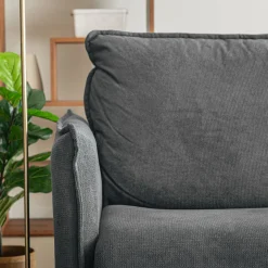 Canapé 4 Places|Canapé Convertible*alinea Canapé 4 places convertible en tissu avec matelas densité 35kg/m3 - restanque Gris