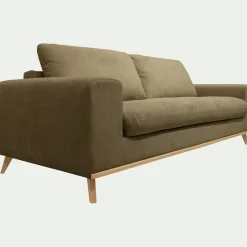 Canapé En Tissu|Canapé Convertible*alinea Canapé 3 places conible en tissu crown - cèdre Vert