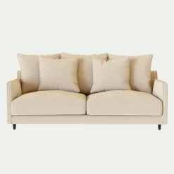 Canapé En Tissu|Canapé 3 Places*alinea Canapé 3 places convertible en tissu - roucas Beige