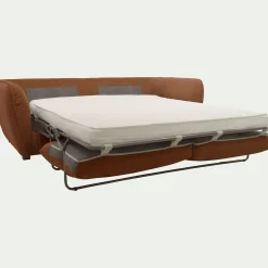 Canapé 4 Places*alinea Canapé 4 places convertible en tissu Nature - brun rustrel Marron