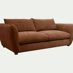 Canapé 4 Places*alinea Canapé 4 places convertible en tissu Nature - brun rustrel Marron