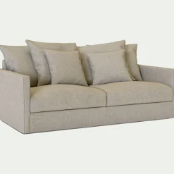 Canapé En Lin|Canapé En Tissu*alinea Canapé 3 places convertible avec matelas Bultex en lin et viscose - s alpilles Beige