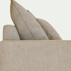 Canapé En Lin|Canapé En Tissu*alinea Canapé 3 places convertible avec matelas Bultex en lin et viscose - s alpilles Beige