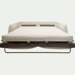 Canapé 3 Places|Canapé En Tissu*alinea Canapé 3 places convertible en tissu Raven - écru Blanc