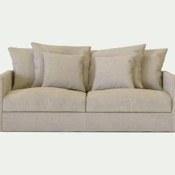 Canapé En Lin|Canapé 3 Places*alinea Canapé 3 places convertible en tissu - s alpilles Beige