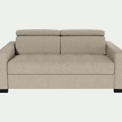 Canapé 2 Places|Canapé Convertible*alinea Canapé 2 places convertible en tissus pop avec accoudoirs 15cm - Beige