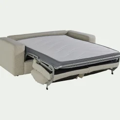 Canapé 3 Places|Canapé Convertible*alinea Canapé 3 places convertible bouclette dasco - écru Blanc