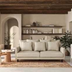 Canapé 4 Places*alinea Canapé 4 places convertible en tissu mixte - alpilles Beige